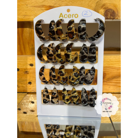 PENDIENTES ANIMAL  PRINT