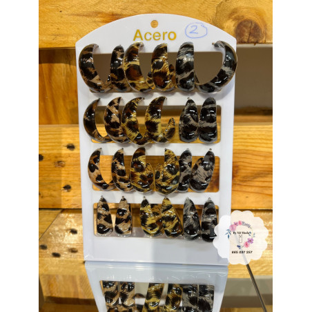 PENDIENTES ANIMAL  PRINT