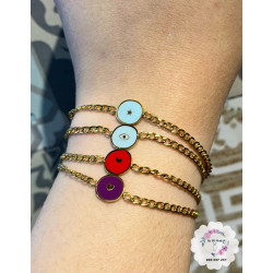 PULSERA CHAPA DORADA