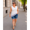 Pantalon Vaquero corto curvy, talla grande