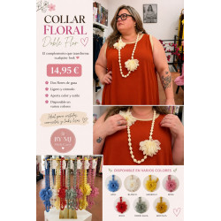 collar flores tela