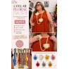 collar flores tela
