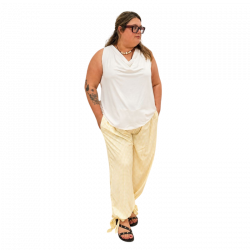 pantalon vichy amarillo