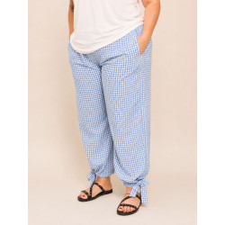 pantalon vichy azul verano