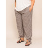 pantalon vichy marron