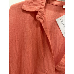 vestido lino coral