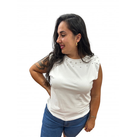 Camiseta sin mangas tachuelas