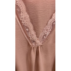 Lencera manga corta grande Verano rosa