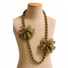 Collar flores verde militar