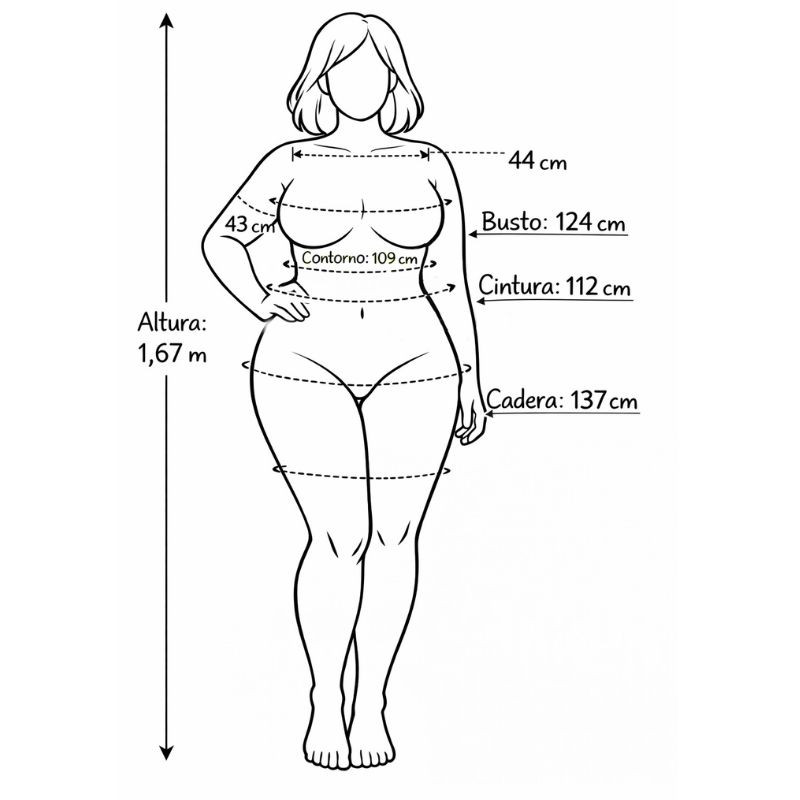 Esquema de silueta de la mujer